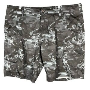 AFTCO Fishing Shorts Mens 40 Grey Camo Ripstop Cargo Pliers Pocket AFGUARD